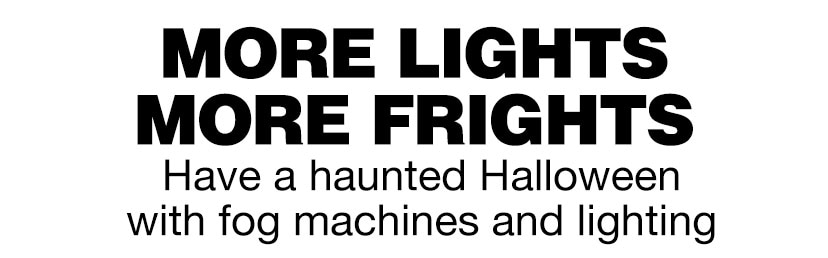 Have a haunted Halloween with fog machines and stage lighting
