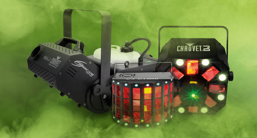 Set the mood with CHAUVET DJ. Make this Halloween a thriller to remember with lasers, lighting effects and fog machines. Shop now