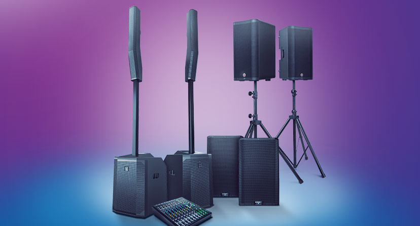 Sound check. Up to 20% off powered speakers, mixers, lights and other live essentials. Now thru May 19. Shop now