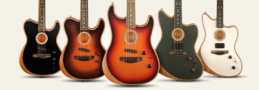 Fender Acoustasonics. Harness the flexibility of electric and acoustic tones in an innovative hybrid guitar. Shop now