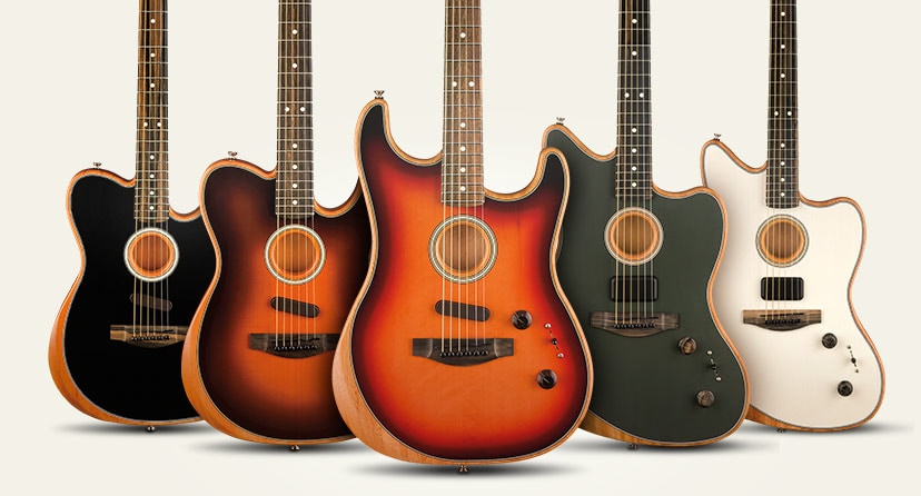 Fender Acoustasonics. Harness the flexibility of electric and acoustic tones in an innovative hybrid guitar. Shop now
