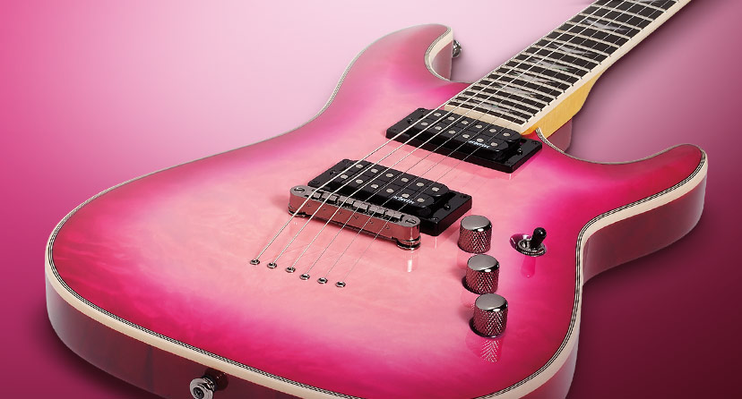 Exclusive Schecter Omen Extreme. Get ready to shred with scorching humbuckers and a screaming Hot Pink finish. Shop now