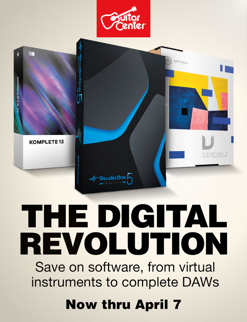 The digital revolution. Save on software, from virtual instruments to complete DAWs. Now thru April 7. Shop now