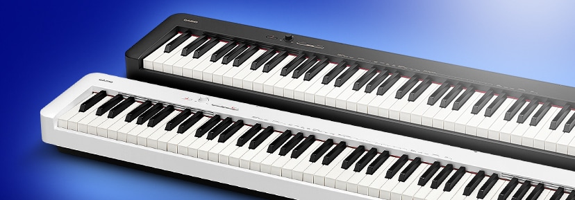 New Casio CDP-S110. The world's slimmest digital piano, packing 88 weighted keys, 10 voices and stereo speakers. Shop now