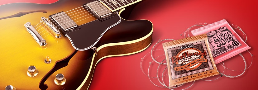Free Ernie Ball Slinky or Earthwood Strings with purchase of any platinum setup. Now thru July 6