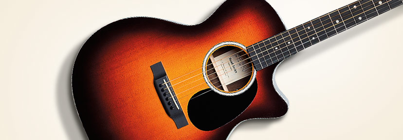 New Martin GPC-13E. Accessible Grand Performance cutaway with ziricote body and sunburst finish. Shop now
