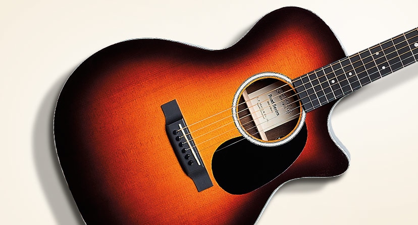 New Martin GPC-13E. Accessible Grand Performance cutaway with ziricote body and sunburst finish. Shop now