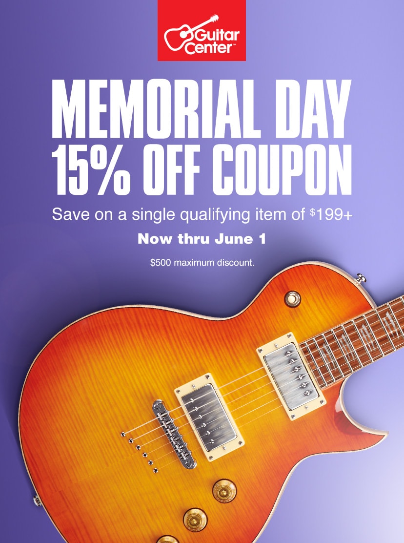 Memorial Day 15% off coupon. Save on a single qualifying item of $199+. Now thru June 1. Maximum $500 discount. Shop now