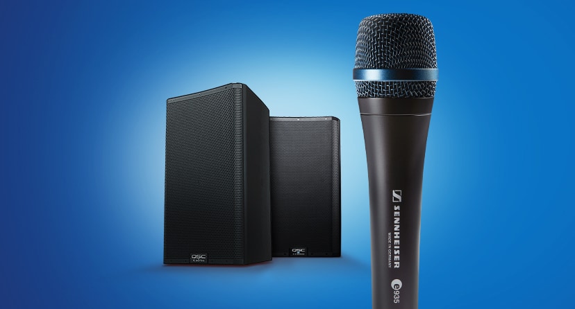 Get a free wired mic rental when you rent any PA package. Now thru Feb. 23. Get details