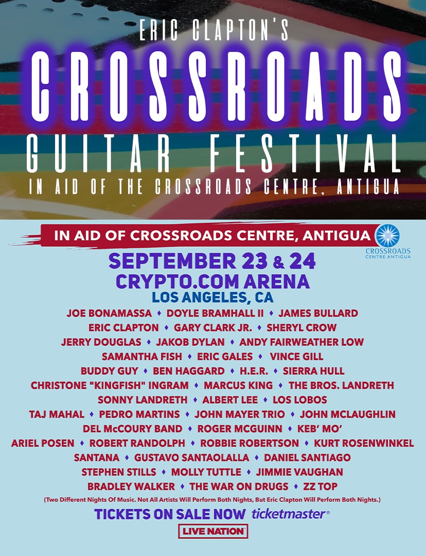 Eric Clapton's Crossroads Guitar Festival in aid of the Crossroads Centre, Antigua. Coming soon. See more