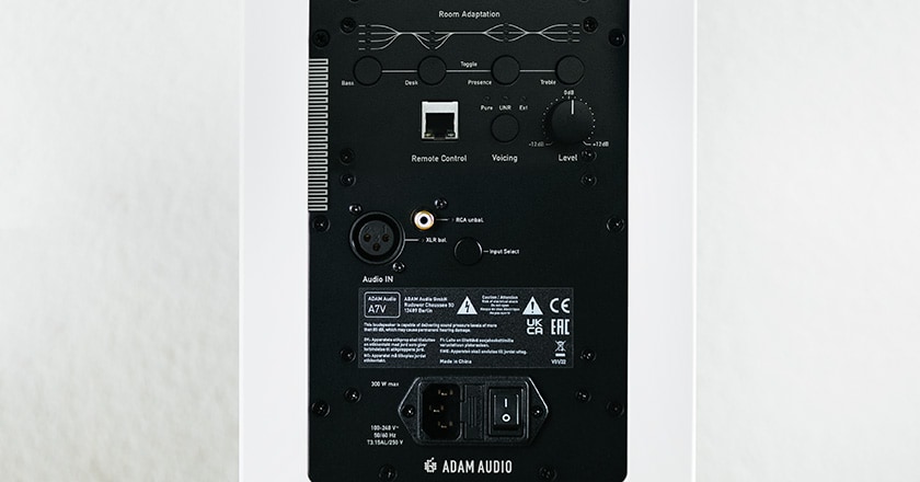 ADAM Audio A7V Arctic White Controls and I/O