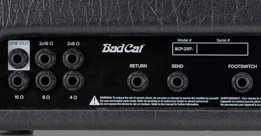Bad Cat Jet Black Head Rear Panel