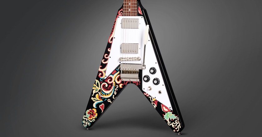 Epiphone Jimi Hendrix Love Drop Flying V  Finish Detail