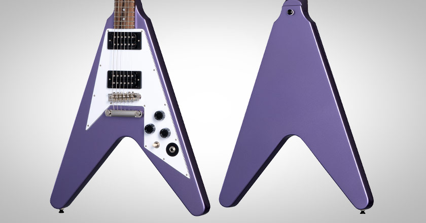 Epiphone Kirk Hammett 1979 Flying V Purple Metallic