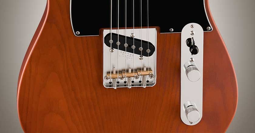 Fender Sassafras American Performer Timber Series Telecaster Control Detail