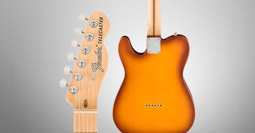 Fender Spruce American Performer Timber Series Telecaster Headstock and Rear Detail