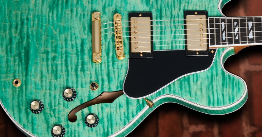 Gibson ES Supreme Seafoam Green Pickup Detail