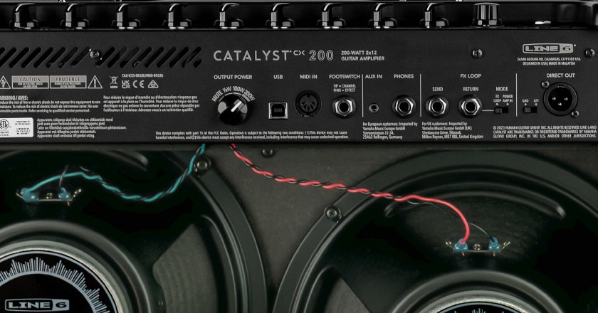 Line 6 Catalyst CX 200 Guitar Amp Rear Connections