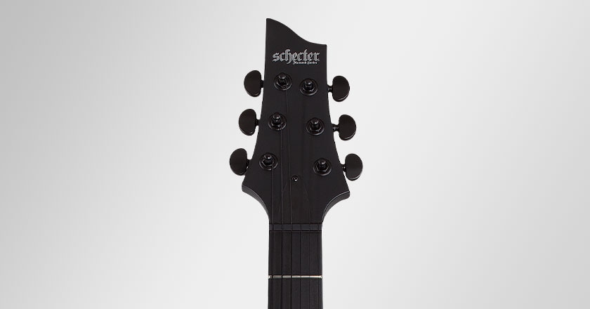 Schecter C-1 Platinum Blackout Headstock