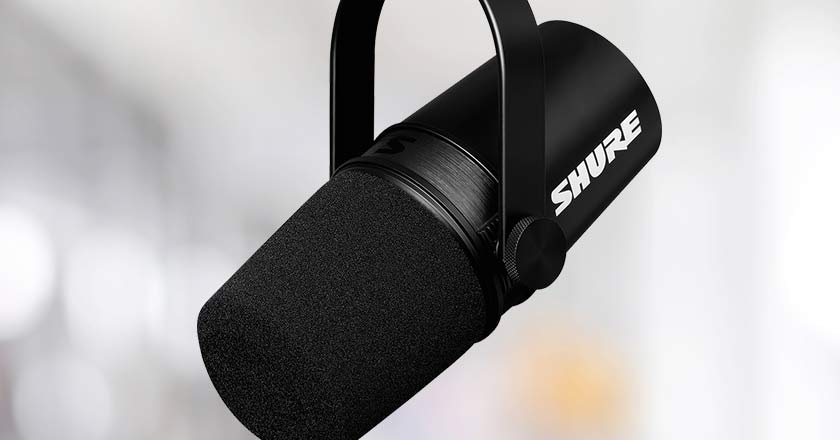 Shure MV7X XLR Podcast Microphone mic 3 4 profile