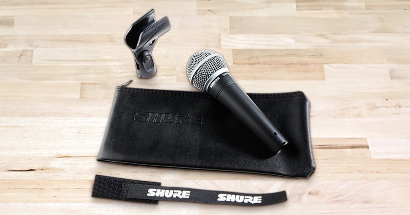 Shure SM48 LC Vocal Microphone Mic with clip and bag