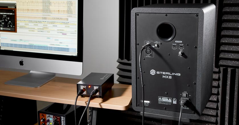 Sterling MX8 Studio Monitor Rear Panel