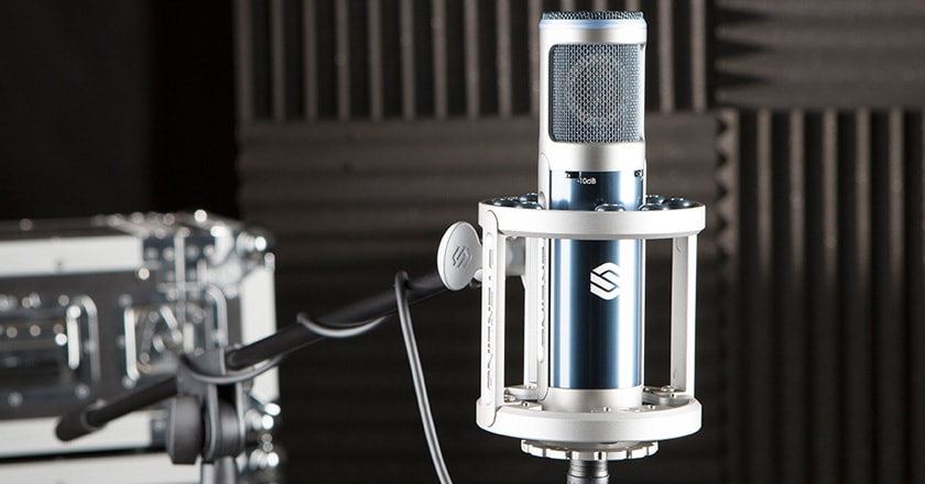 The Sterling ST159 Microphone Pictured in Its Rugged Aluminum Carry Case with SM8 Shockmount