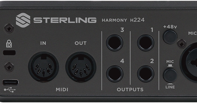 Sterling Audio Harmony H224 Interface Inputs and Outputs