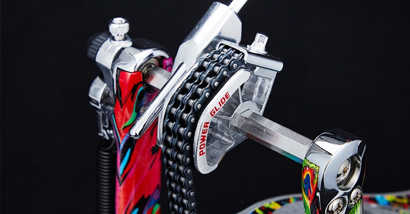 Limited Edition 50th Anniversary Iron Cobra Power Glide Psychedelic Rainbow Double Pedal LightSprocket