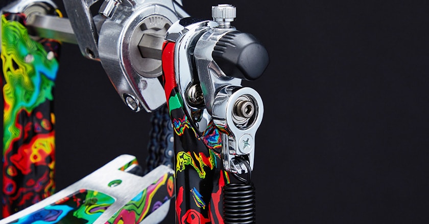 Limited Edition 50th Anniversary Iron Cobra Power Glide Psychedelic Rainbow Double Pedal Quick-Hook