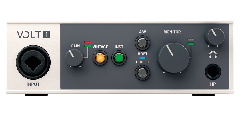 The Universal Audio Volt 1 USB interface puts classic studio sounds in reach of singers, musicians and anyone who wants to record great audio.