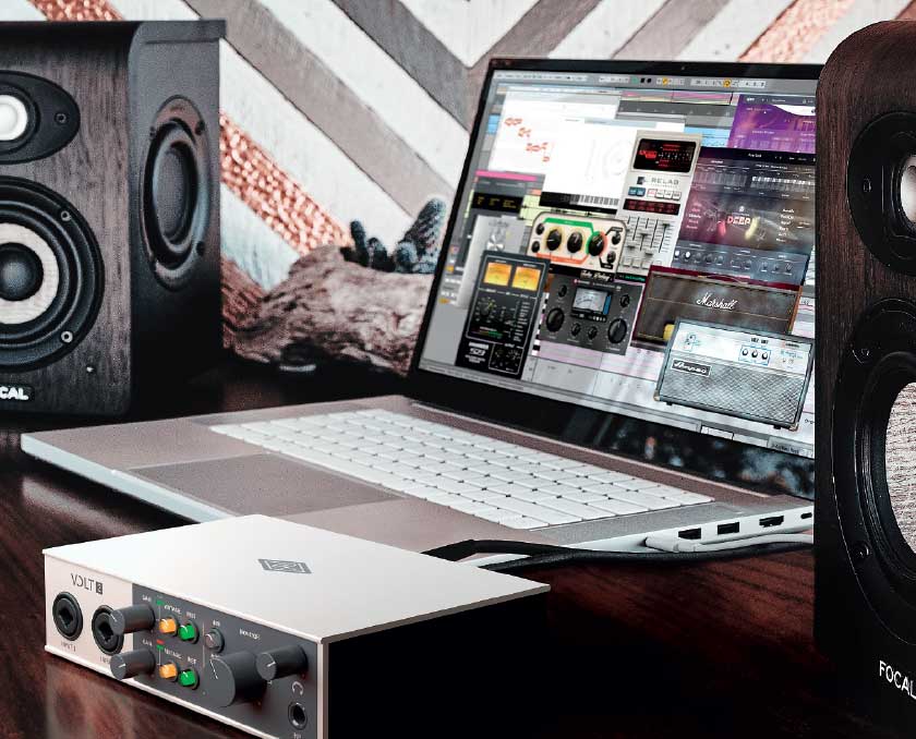Universal Audio includes a full suite of software and audio plug-ins with the Volt 2 Studio Pack interface. There's no need to buy anything else.
