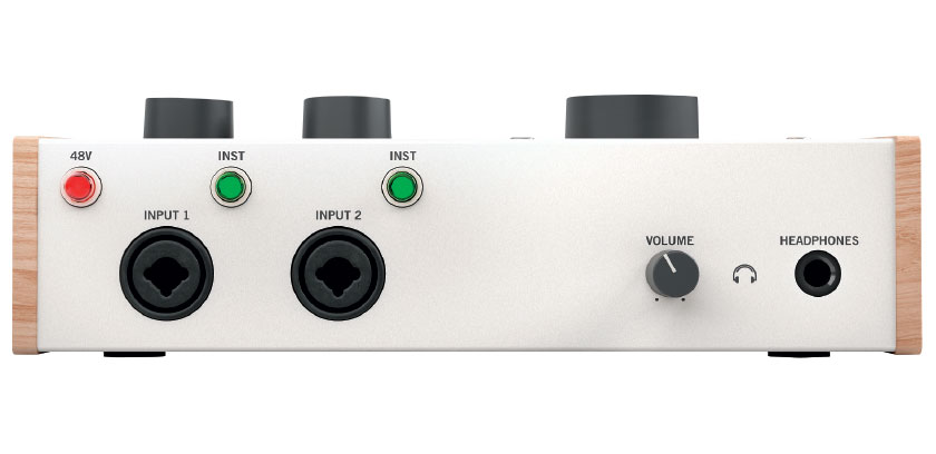The Universal Audio Volt 476 has four inputs, phantom power, MIDI in/out and a studio-quality headphone amplifier.