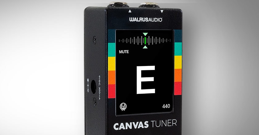 Walrus Audio Canvas Tuner Pedal Portrait Display