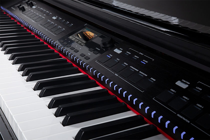 Williams Symphony Grand II digital piano with light-up keys, interactive lessons and Bluetooth app