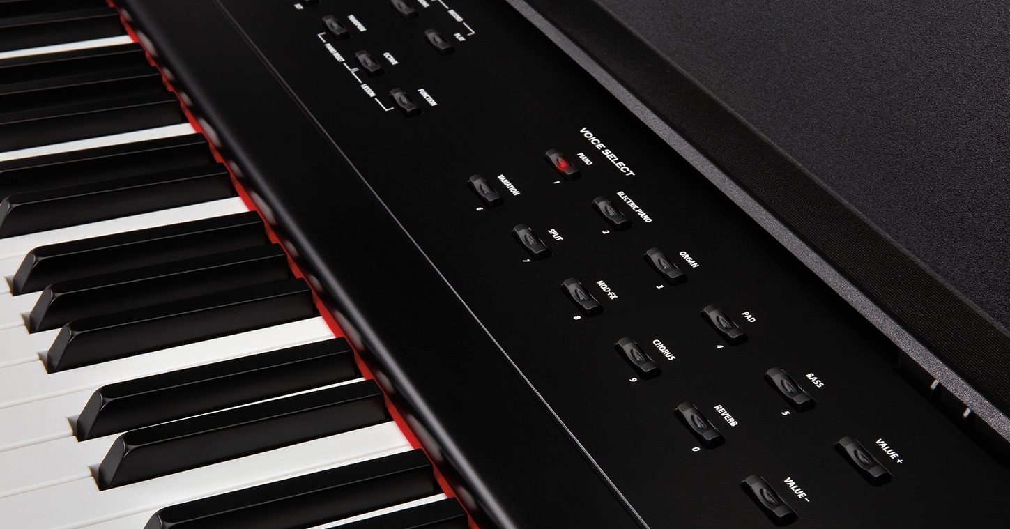 The Williams Allegro III keyboard has 10 high-resolution sounds including pianos, strings, organs, guitar and more.
