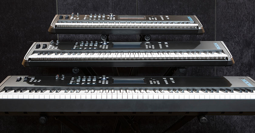 All three MODX series keyboards in size order.