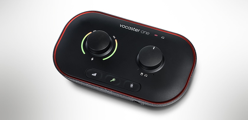 Focusrite Vocaster One Top Controls