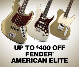 Up to 400 dollars off Fender American Elite