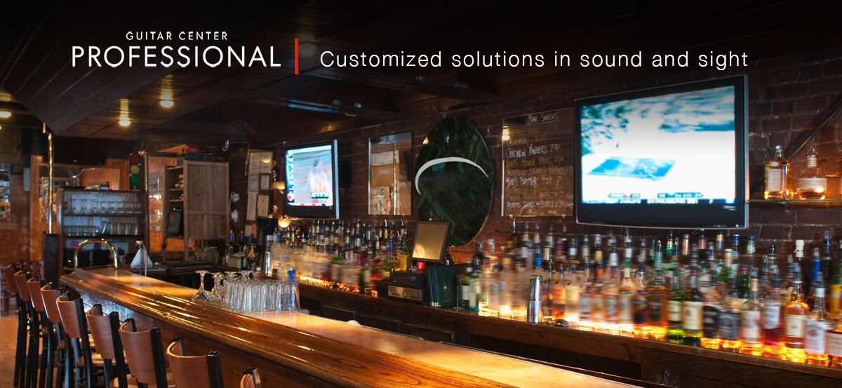 Guitar Center Professional. Customized excellence in sound and sight. Bar and Restaurant.